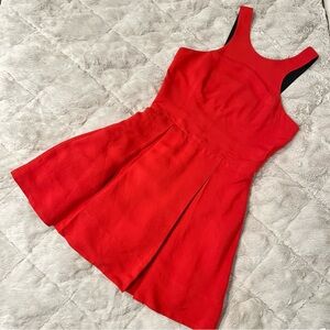 Mason Vibrant Red Pleated Mini Dress with Pockets Size 0